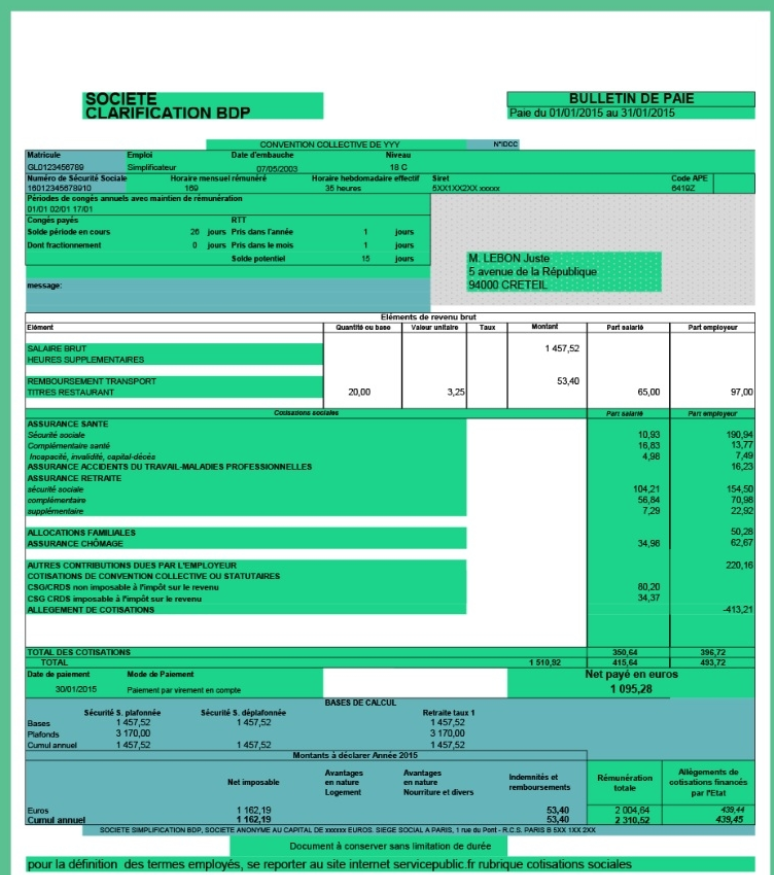 Fiche de paie - Blog WITY